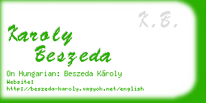 karoly beszeda business card